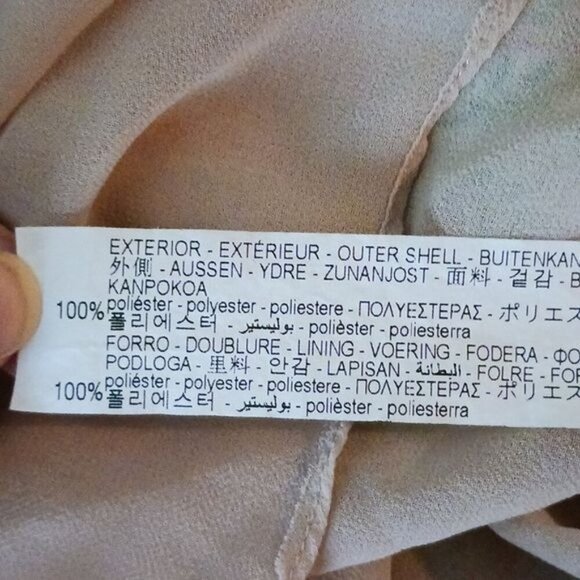 Zara Swim Cover Multicolor Long Sleeve Semi Sheer V Neck Lined Womens Size M - Picture 8 of 8